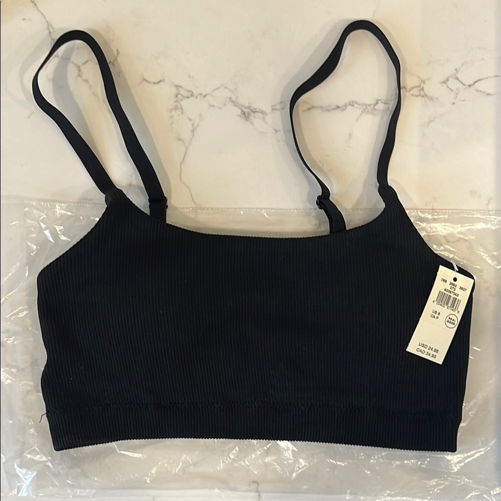 NWT Aerie Black Ribbed Women's Bralette